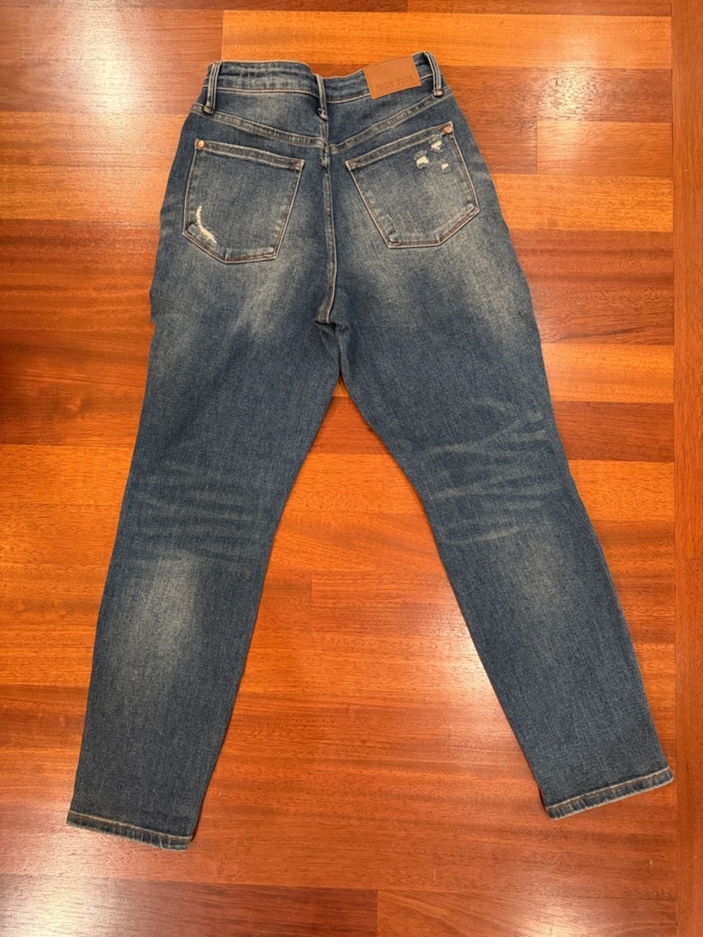 JUDY BLUE Slim Fit Distressed High Rise Jeans 7/28 - Picture 4 of 11